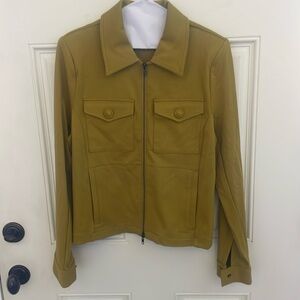 Cabi jacket size M green zip with pockets